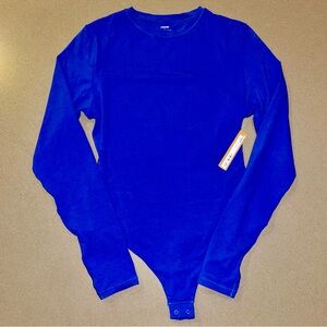 NWT SKIMS Fits Everybody Long Sleeve Crew Bodysuit Thong Back L